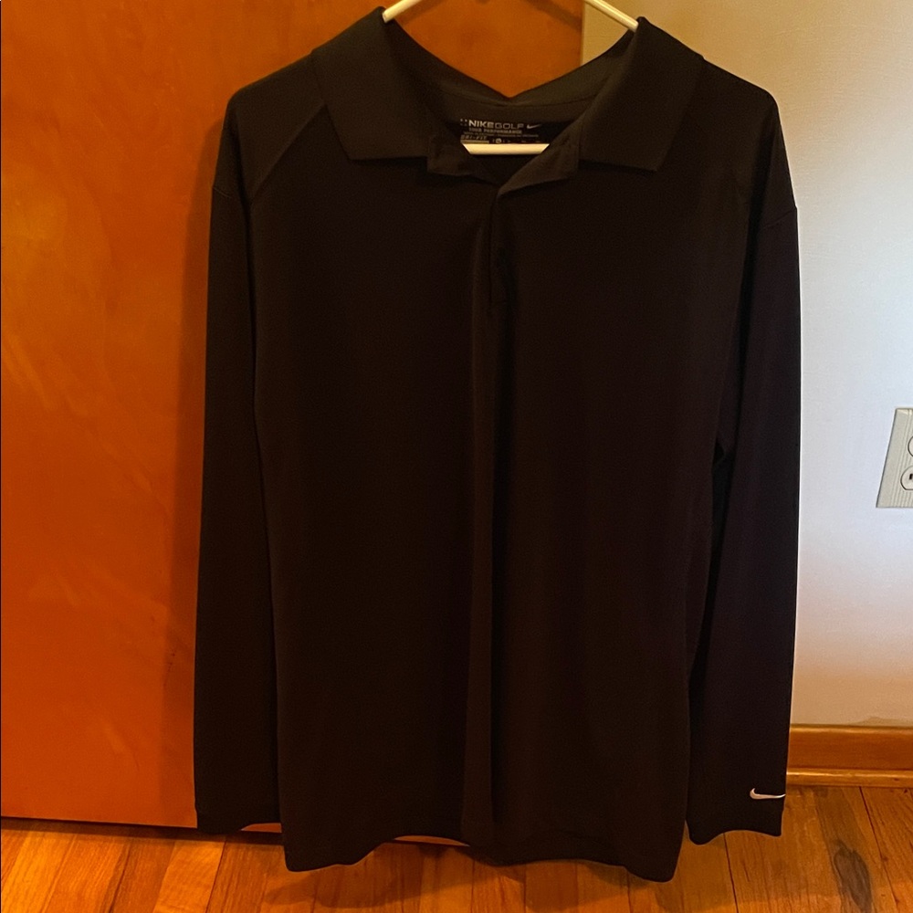 Nike Golf Dri-Fit Black Long Sleeve Shirt